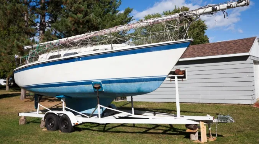 Boat in storage.