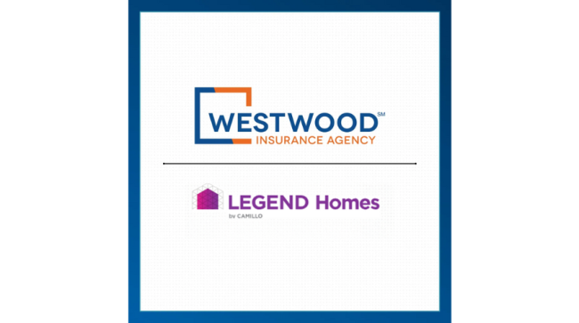 Westwood Insurance Agency and Legend Homes announcement.